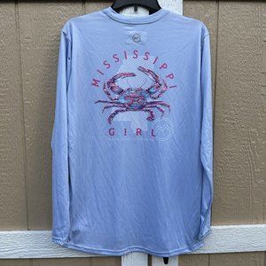 New Magellan Women's Fish Gear Wicking Boyfriend Fit Shirt Medium Mississippi